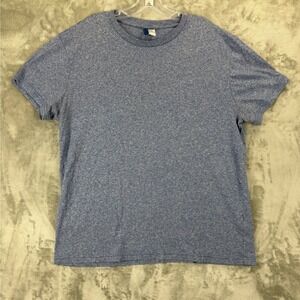 H&M Divided Basic Mens Large Blue Heathered Crew Neck Short Sleeve T-Shirt